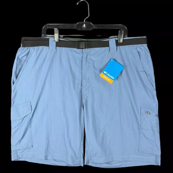 Columbia Mens Cargo Shorts Size 42-44 Blue UPF 50 Sun Protection Adjustable - Picture 1 of 11